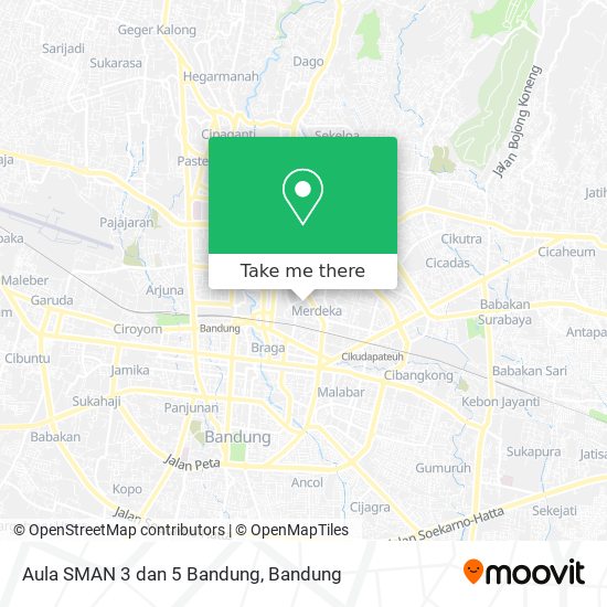 Aula SMAN 3 dan 5 Bandung map