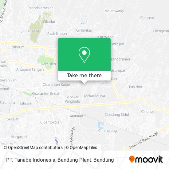 PT. Tanabe Indonesia, Bandung Plant map