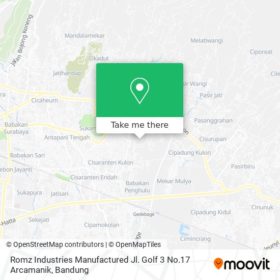 Romz Industries Manufactured Jl. Golf 3 No.17 Arcamanik map