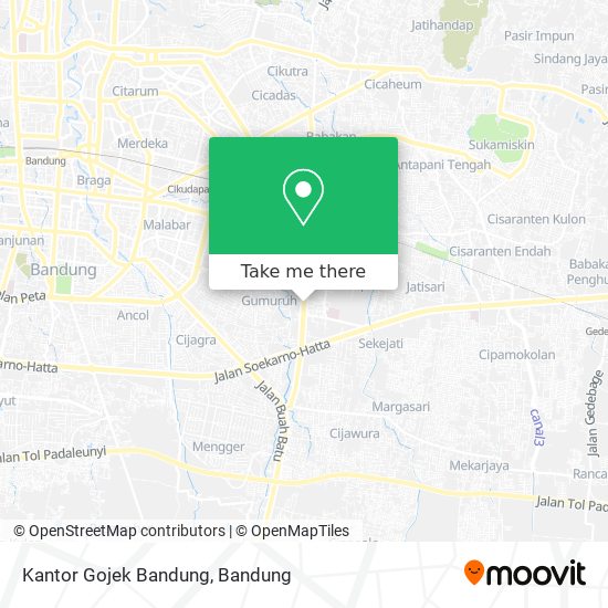 Kantor Gojek Bandung map