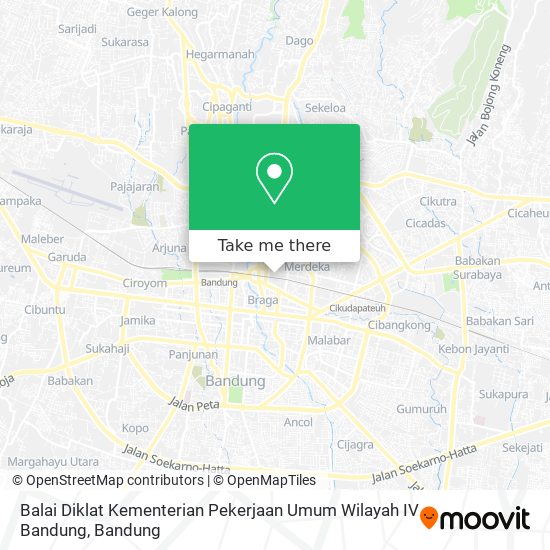 Balai Diklat Kementerian Pekerjaan Umum Wilayah IV Bandung map