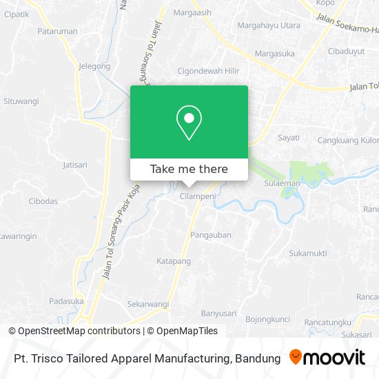 Pt. Trisco Tailored Apparel Manufacturing map