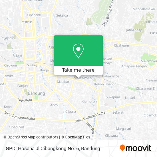 GPDI Hosana Jl Cibangkong No. 6 map