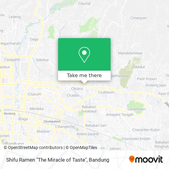 Shifu Ramen "The Miracle of Taste" map