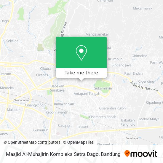 Masjid Al-Muhajirin Kompleks Setra Dago map