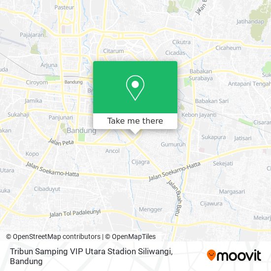 Tribun Samping VIP Utara Stadion Siliwangi map