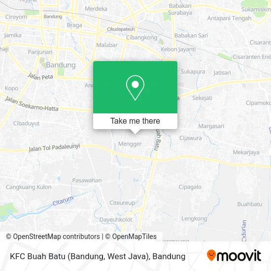 KFC Buah Batu (Bandung, West Java) map