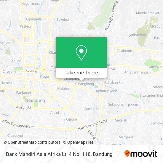 Bank Mandiri Asia Afrika Lt. 4 No. 118 map