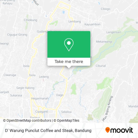 D' Warung Punclut Coffee and Steak map