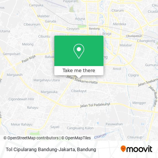 Tol Cipularang Bandung-Jakarta map