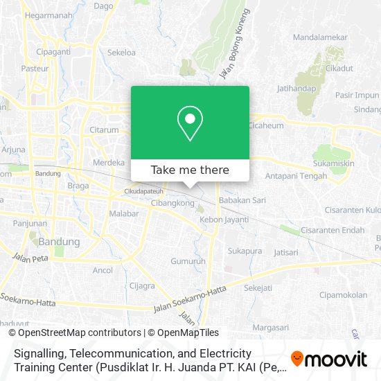 Signalling, Telecommunication, and Electricity Training Center (Pusdiklat Ir. H. Juanda PT. KAI (Pe map