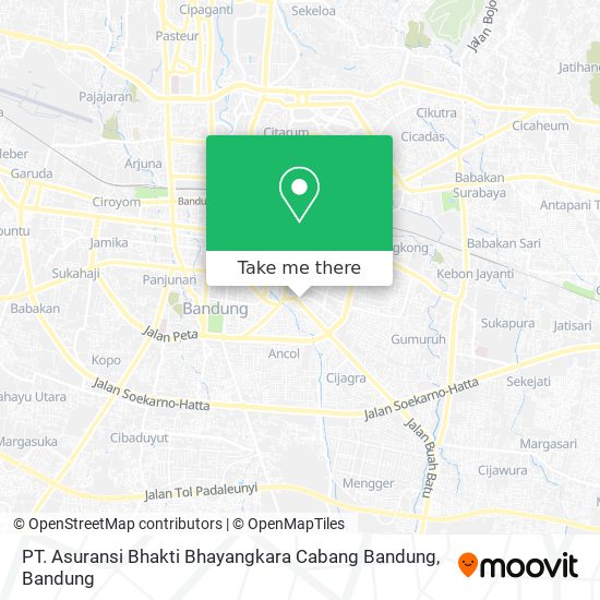 PT. Asuransi Bhakti Bhayangkara Cabang Bandung map