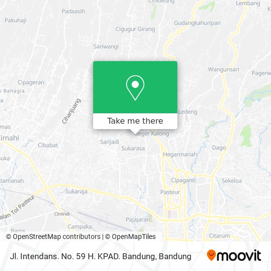 Jl. Intendans. No. 59 H. KPAD. Bandung map