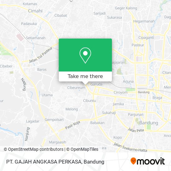 PT. GAJAH ANGKASA PERKASA map