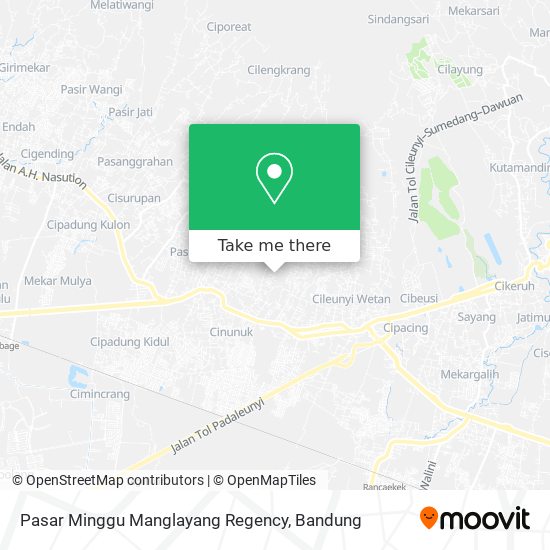 Pasar Minggu Manglayang Regency map