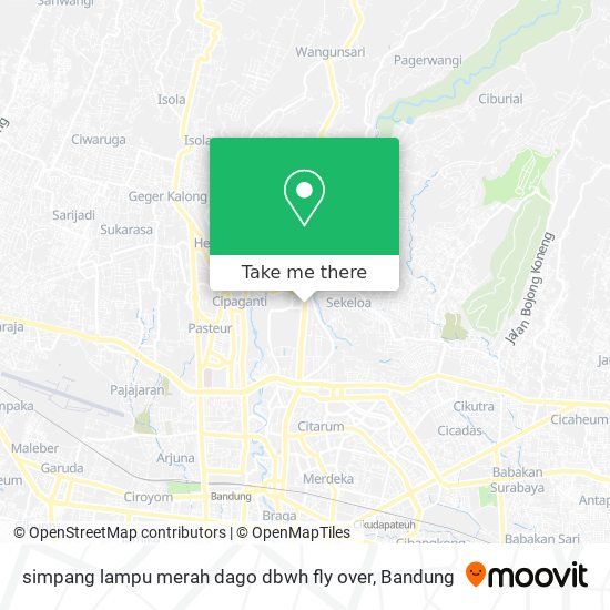 simpang lampu merah dago dbwh fly over map
