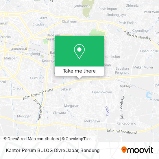 Kantor Perum BULOG Divre Jabar map