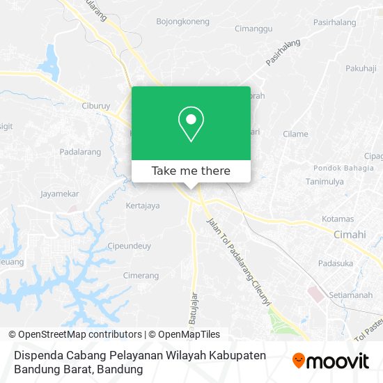 Dispenda Cabang Pelayanan Wilayah Kabupaten Bandung Barat map