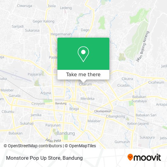 Monstore Pop Up Store map