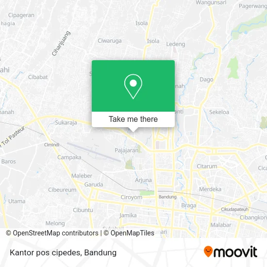 Kantor pos cipedes map
