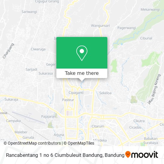 Rancabentang 1 no 6 Ciumbuleuit Bandung map