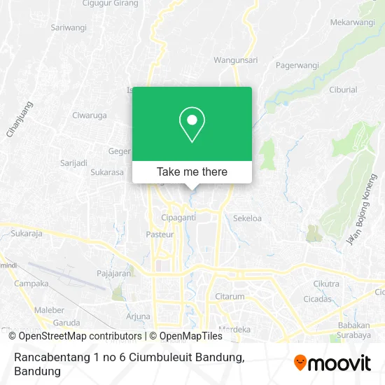 Rancabentang 1 no 6 Ciumbuleuit Bandung map