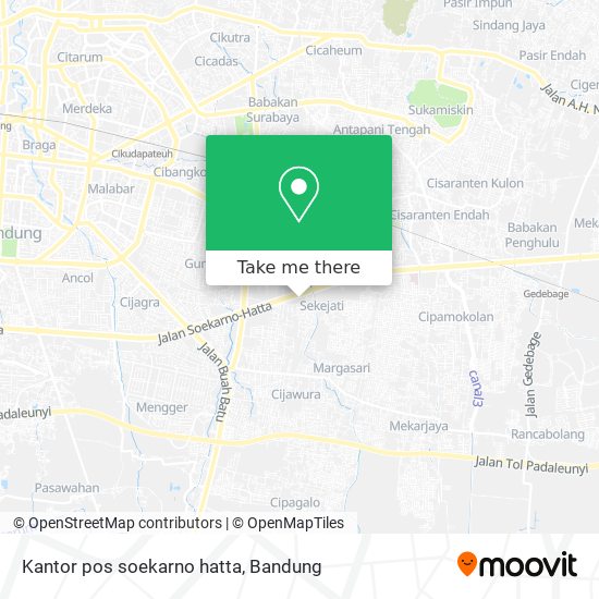 Kantor pos soekarno hatta map