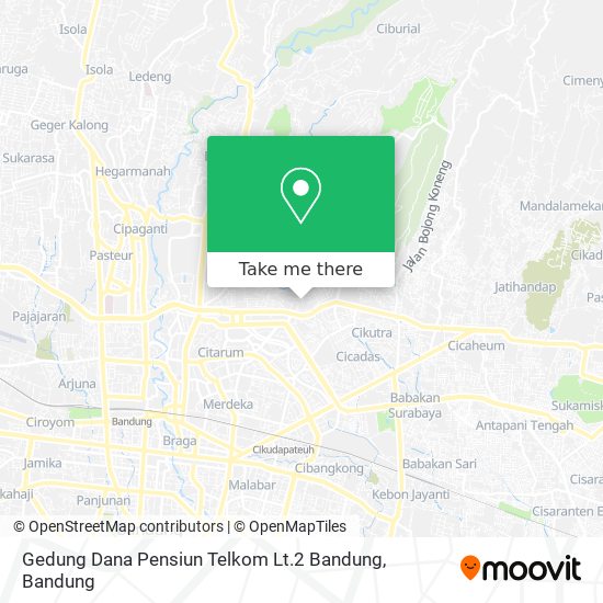 Gedung Dana Pensiun Telkom Lt.2 Bandung map