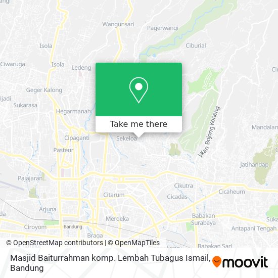 Masjid Baiturrahman komp. Lembah Tubagus Ismail map