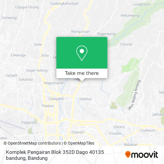 Komplek Pengairan Blok 352D Dago 40135 bandung map