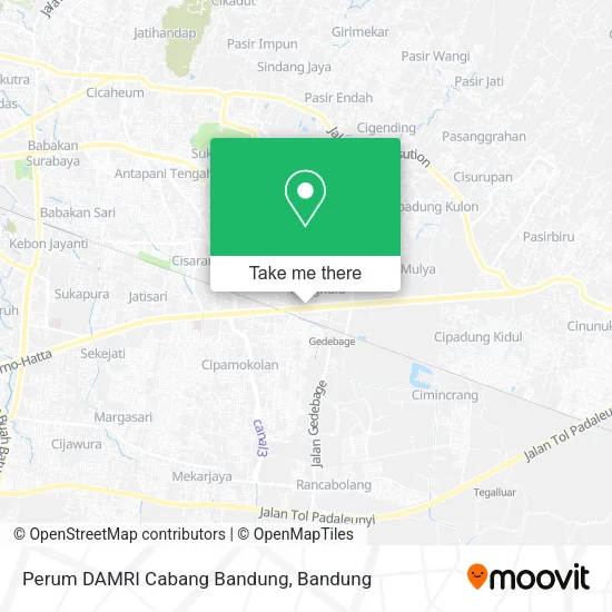 Perum DAMRI Cabang Bandung map