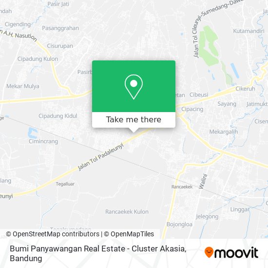 Bumi Panyawangan Real Estate - Cluster Akasia map