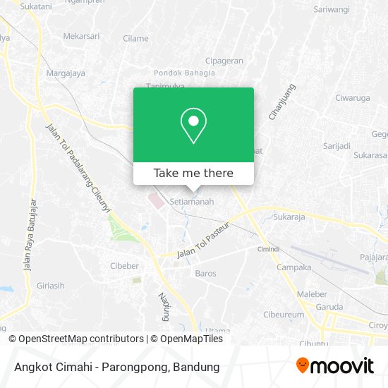 Angkot Cimahi - Parongpong map