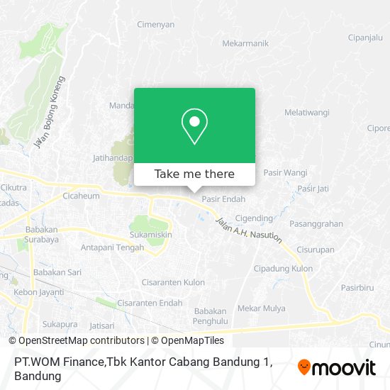 PT.WOM Finance,Tbk Kantor Cabang Bandung 1 map