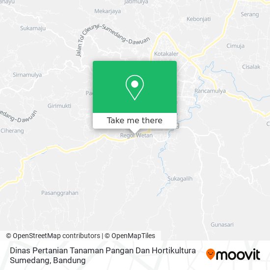 Dinas Pertanian Tanaman Pangan Dan Hortikultura Sumedang map