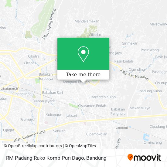 RM Padang Ruko Komp Puri Dago map