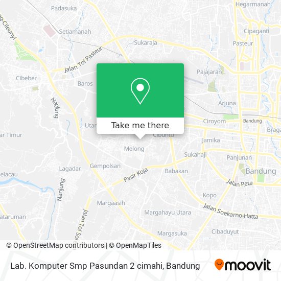 Lab. Komputer Smp Pasundan 2 cimahi map