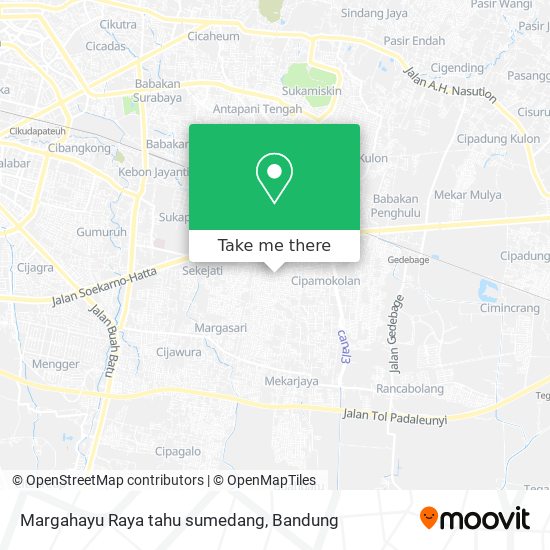 Margahayu Raya tahu sumedang map