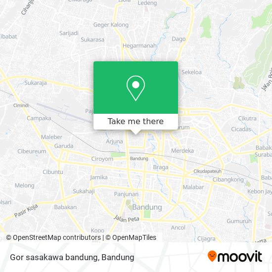 Gor sasakawa bandung map