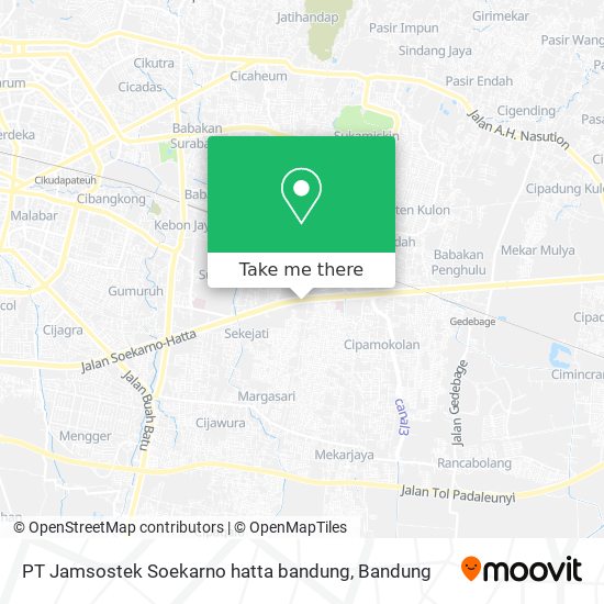 PT Jamsostek Soekarno hatta bandung map