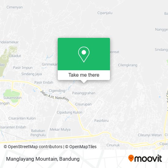 Manglayang Mountain map