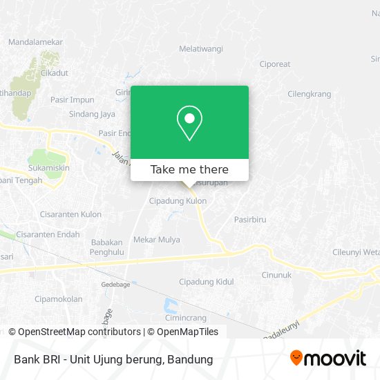 Bank BRI - Unit Ujung berung map