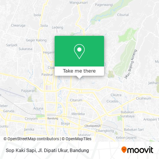 Sop Kaki Sapi, Jl. Dipati Ukur map