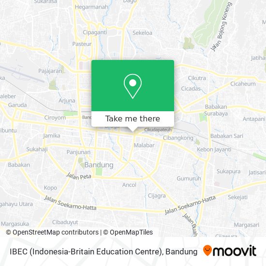 IBEC (Indonesia-Britain Education Centre) map