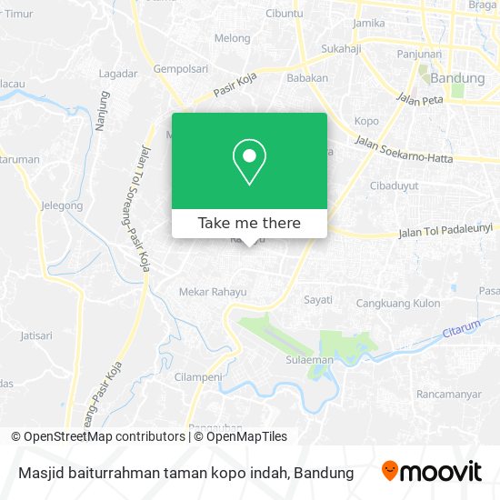 Masjid baiturrahman taman kopo indah map