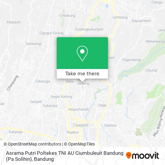 Asrama Putri Poltekes TNI AU Ciumbuleuit Bandung (Pa Solihin) map