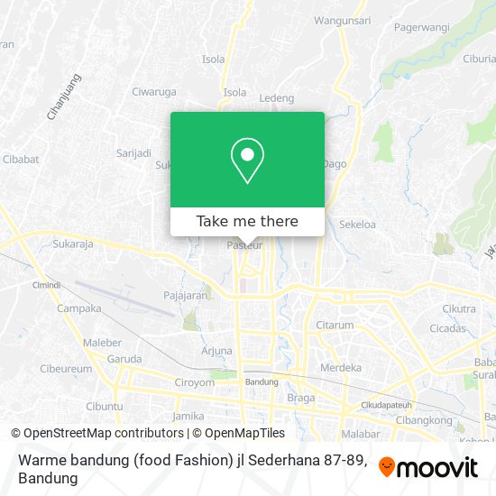Warme bandung (food Fashion)  jl Sederhana 87-89 map