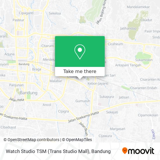 Watch Studio TSM (Trans Studio Mall) map