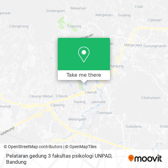 Pelataran gedung 3 fakultas psikologi UNPAD map