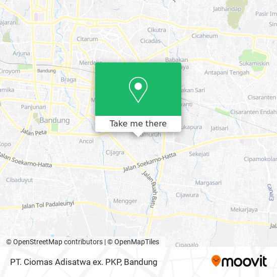 PT. Ciomas Adisatwa ex. PKP map
